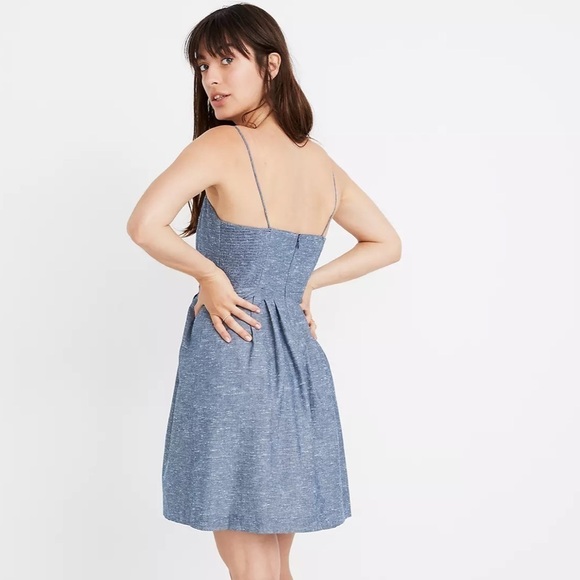 Madewell Front Tie Chambray Dress - Picture 2 of 10